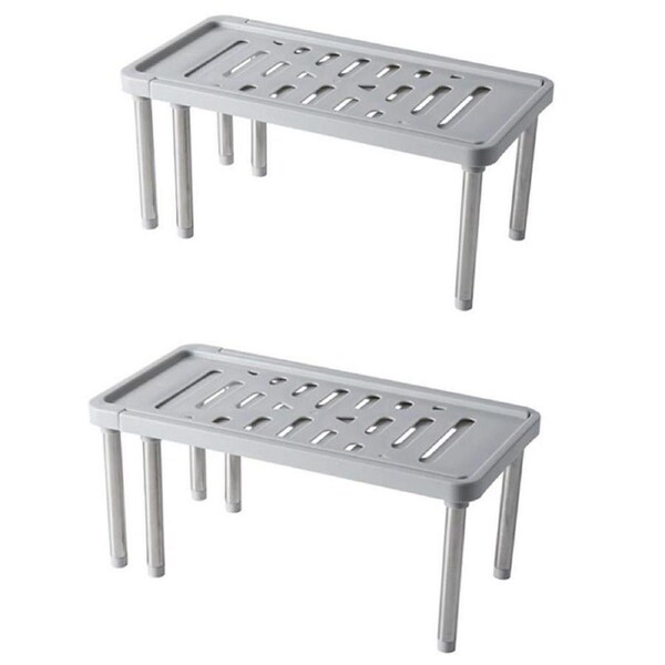 Velocity 2-Pieces Telescopic Kitchen Storage Rack Multifunctional Cabinet Holder