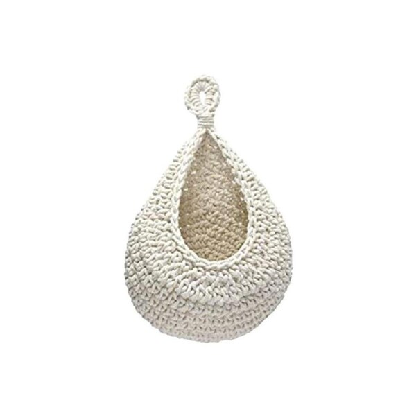 Velocity Hanging Wall Vegetable Fruit Baskets Hand Woven Kitchen Organizer Bag Small Size