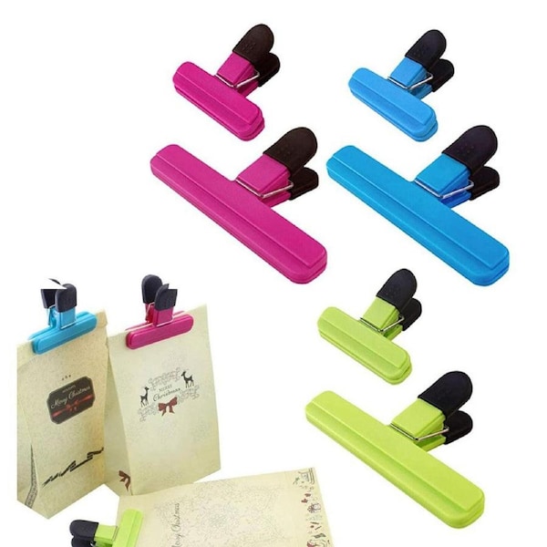 Velocity 6-Pieces Sealing Chip Clips Snack Food Bag Clips Plastic Seal Grip