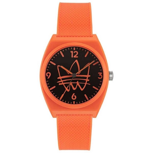Adidas Originals Orange Resin Strap Watch AOST22562 - Streetwear Style, Iconic Color Palette