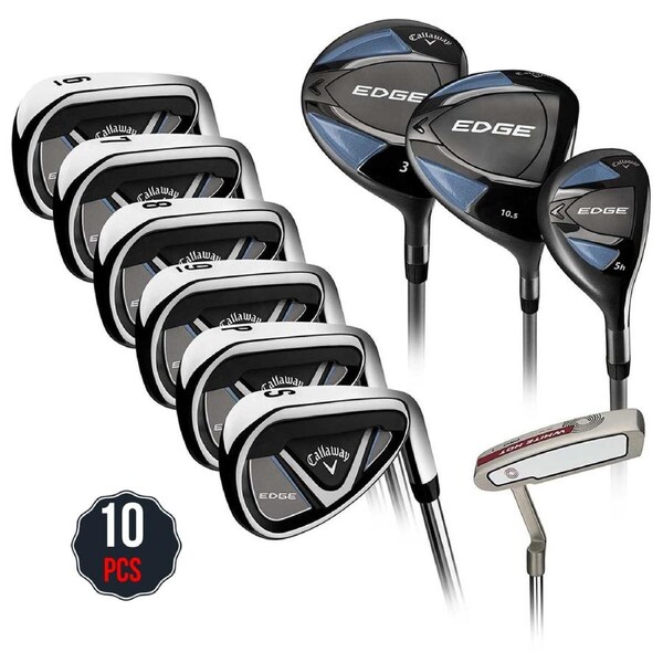 Callaway Edge Men's 10 Piece Left Handed Regular Flex Golf Club Set