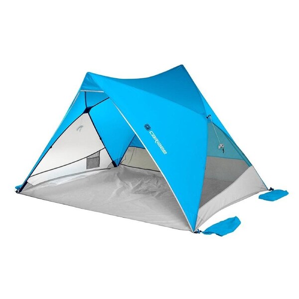 Caribee Collaroy Beach Shelter 7061 - UPF 50+, Easy Setup, Lightweight 1.85kg, Lagoon Blue