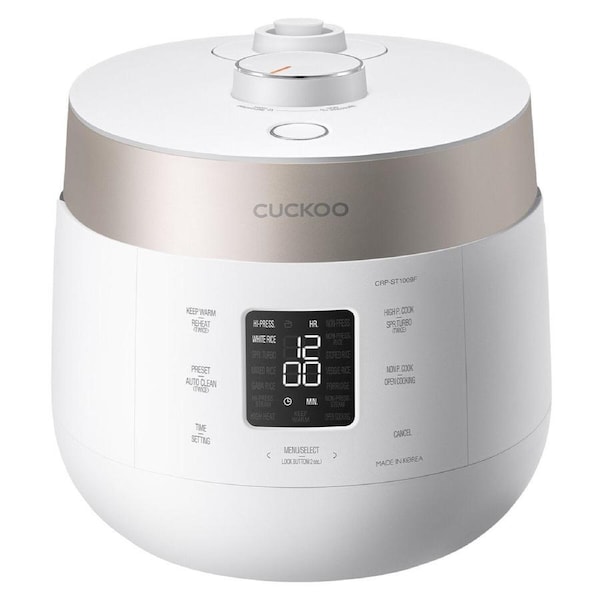 Cuckoo 10-Cup Twin Pressure Rice Cooker CRP-ST1009F, Smart Tech, 16 Modes, Stainless Steel