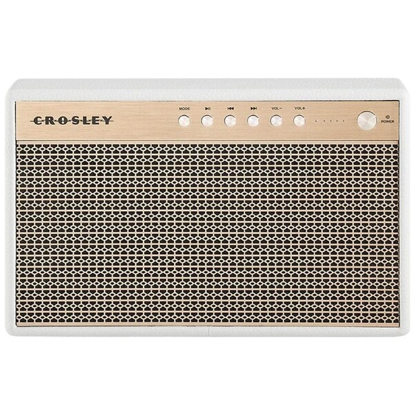 Crosley Montero Bluetooth Speaker, 20 Watt, 8 Hours Play, USB Port, White