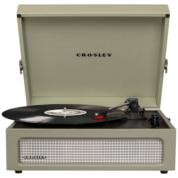 Crosley Voyager Turntable Sage, Bluetooth, 3-Speed, Lightweight, RCA Outputs