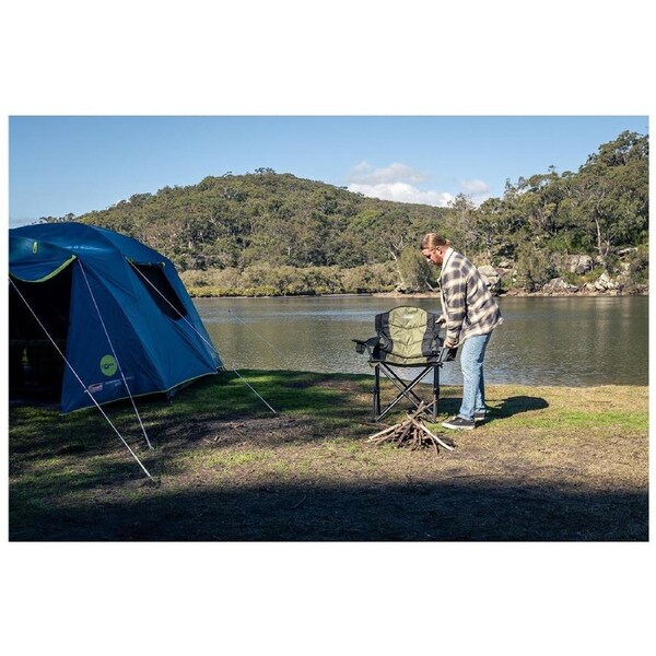 Coleman Swagger Quad Fold Chair 2199822 - Heavy Duty, 250kg Capacity, Green/Black