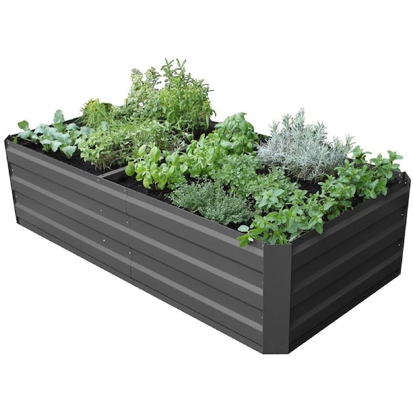 Greenlife Large Garden Bed 180 x 90 x 45cm Charcoal