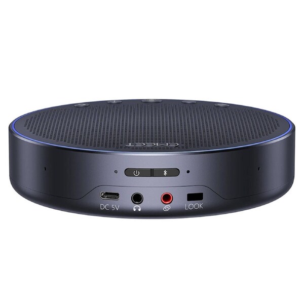 EMEET OfficeCore Speakerphone Black, 360o Voice Pickup, 20-Hour Playtime, Bluetooth 5.0
