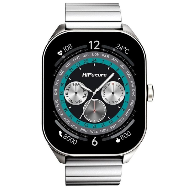 HiFuture Apex Smart Watch Sterling Silver APEX-SILVER