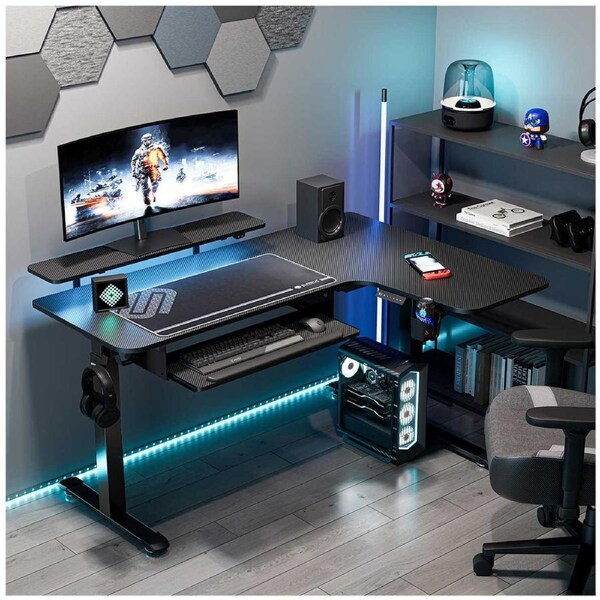 Eureka Ergonomic L Shaped Electric Standing Desk Right Side