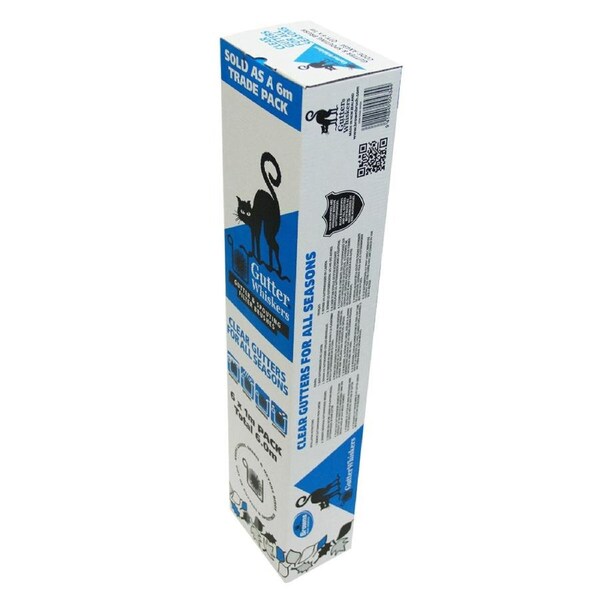 Gutter Whiskers - 6-Pack UV-Resistant Gutter Protection Guards for Leaf-Free Gutters