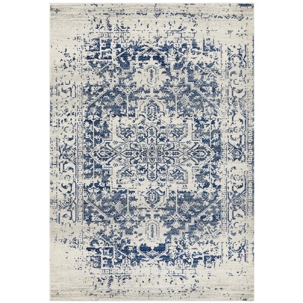 Rug Culture Evoke 253 White/Navy Indoor Rug 290 x 200cm