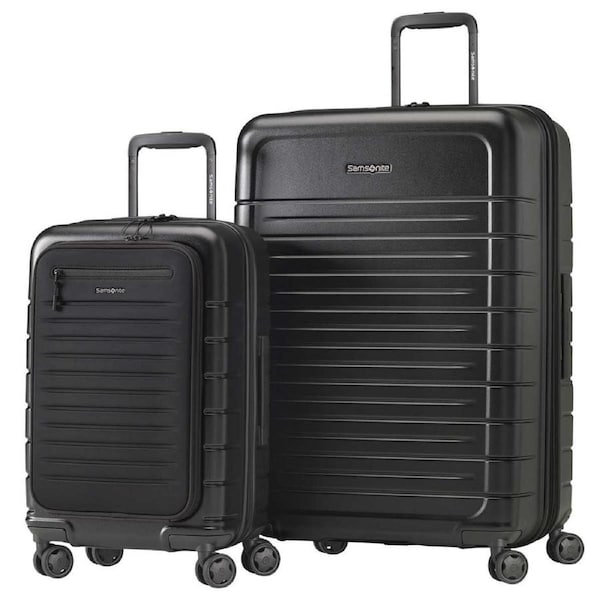 Samsonite Variate 2 Piece Luggage Set Black, Large & Carry On, TSA Lock, 10 Year Warranty