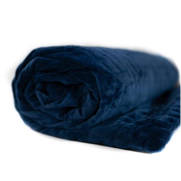 Therapy Queen Blanket with Cover Calming Blue