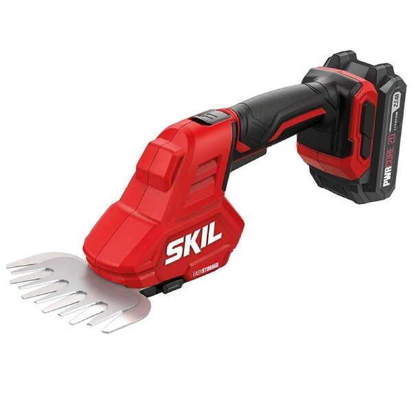 SKIL 20V Grass and Shrub Shear Kit, Lightweight, Tool-less Blade Change, Weather Resistant