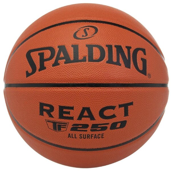 Spalding React TF-250 Basketball - Official Size 7 - Advanced Grip & Control