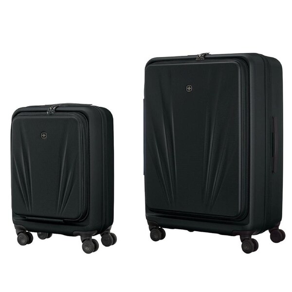 Wenger Skyon 2 Piece Luggage Set - Hardside, TSA Lock, USB Port, Black