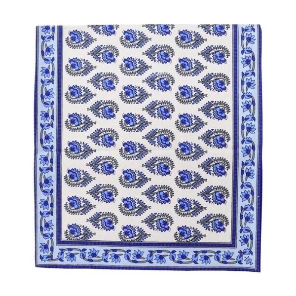 LVD Delilah Rectangular Cotton Table Runner Home Decor Blue 160x35cm