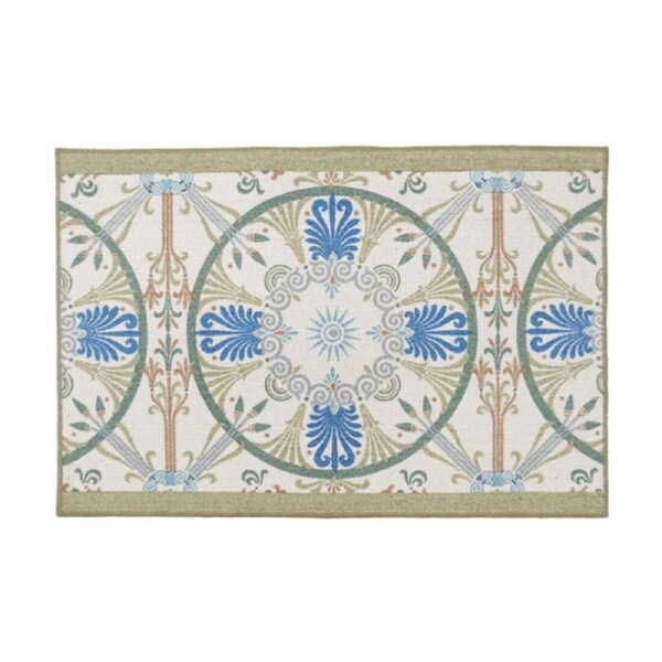 LVD Non-Slip Olive Morrocan Indoor Woven Floor & Door Mat 90x60cm