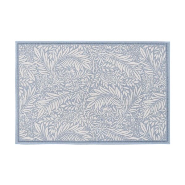 LVD Pewter Larksspur Non-Slip Botanical Indoor Floor & Door Mat 90x60cm