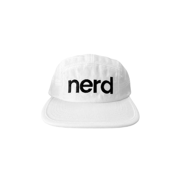 nerd hat white