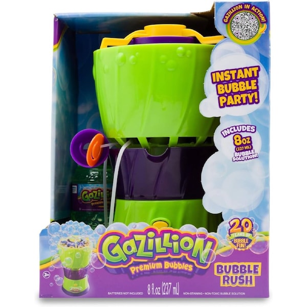Gazillion Bubbles Rush Portable Bubble Maker Activity Toy
