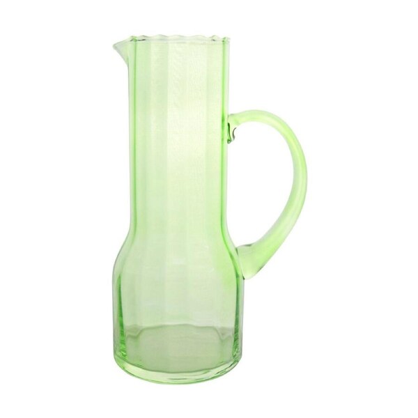 LVD Indian Water Glass Jug Home/Kitchen Tableware Decor 12x19cm Green