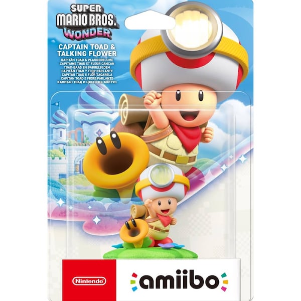 Nintendo Amiibo Super Mario Bros. Wonder - Captain Toad & Talking Flower Game