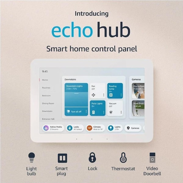 Amazon Echo Hub 8" Smart Home Control Panel White