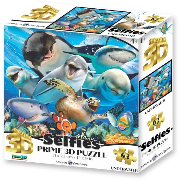 Prime3D Underwater Selfie - 63 Piece 3D Puzzle