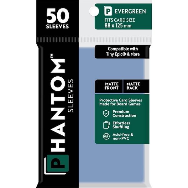 Phantom Sleeves: Evergreen Size 88mmx125mm - Matte/Matte 50