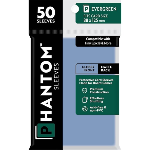 Phantom Sleeves: Evergreen Size 88mmx125mm - Gloss/Matte 50