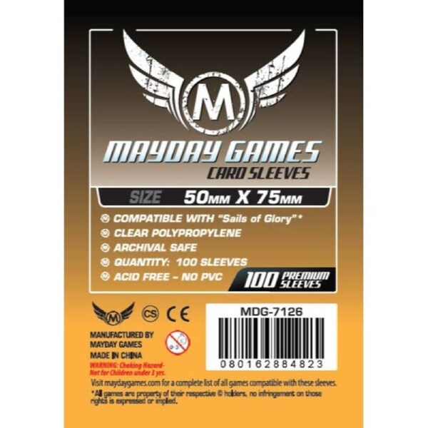 Mayday - Custom Card Sleeves Pack of 100 - 50x75 MM