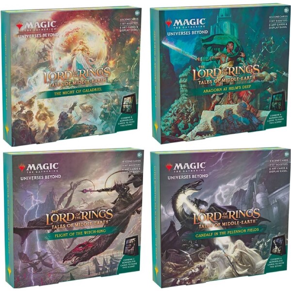 Magic the Gathering the Lord of the Rings Tales of Middle Earth Holiday Release Scene Box 4 Decks Per Display