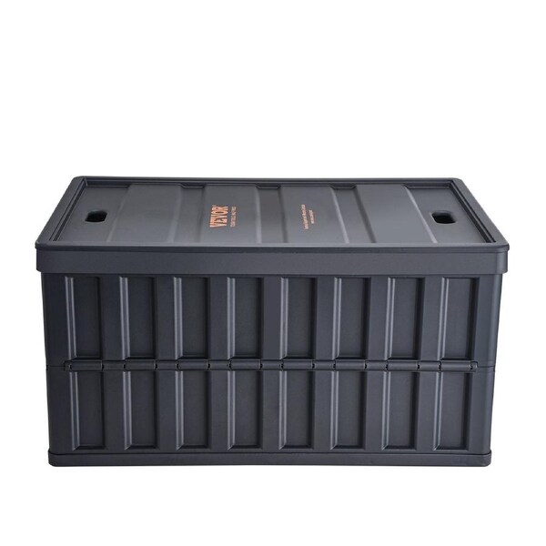 Collapsible Storage Bins with Lids, 65L 3 Packs, Folding Plastic Stackable Utility Crates with Handles, Large Heavy Duty Containers for Clothes, Toys, Books, Snack, Shoes, and Grocery Organizing