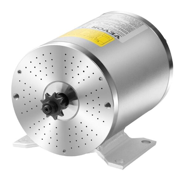 1800W Electric Brushless DC Motor Kit - 48V 4500rpm Motor with Upgraded Speed Controller, Foot Pedal and Throttle Grip Kit for Go Karts E-Bike Motorcycle Scooter