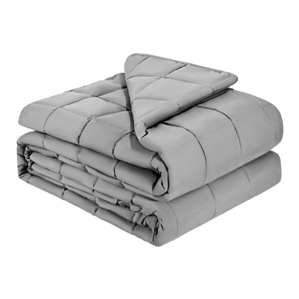 Weighted Blanket, 11 kg, 2235 x 2640 mm King Size, Cooling Breathable Heavy Blanket with Glass Beads, All-Season Use, Suitable for 113-140 kg Adults, Anxiety Stress Relief, Improve Sleep, Grey