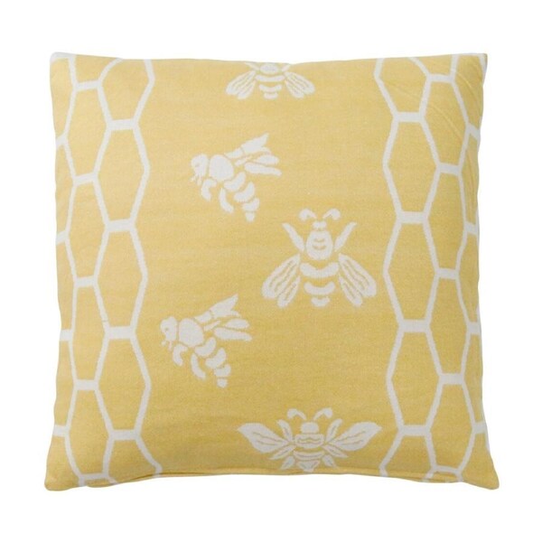 LVD Bee Honey Yelow/White Decorative Home/Living Decor Cushion/Pilllow 50x50cm