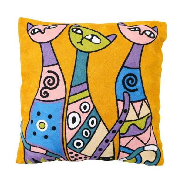 LVD Picasso Cat Trio Decorative Home/Living Decor Cushion/Pillow 45x45cm