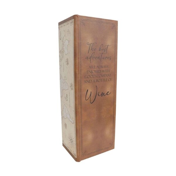 LVD Decorative World Map Wine Box Home & Living Decor 12.5x10x36cm