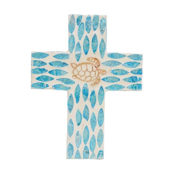 LVD Medium Decorative Coastal Turtle Cross Home & Living Decor 21x16x2cm