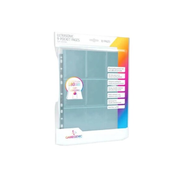 Gamegenic Ultrasonic 9 Pocket Pages Toploading 10Pcs Pack