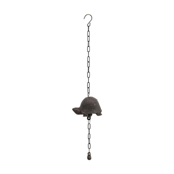 LVD Cast Iron/Steel Turtle Hanging Chime Outdoor/Garden Decor 10x6x49cm