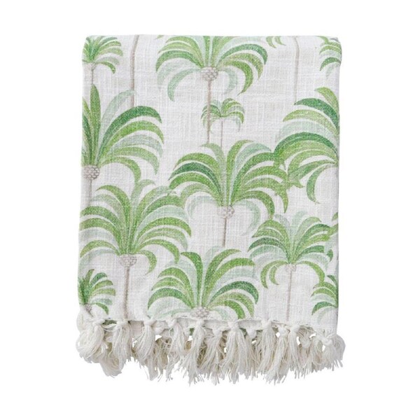 LVD Palm Tree Coastal Home & Living Decor Cotton Throw/Blanket 125x150cm