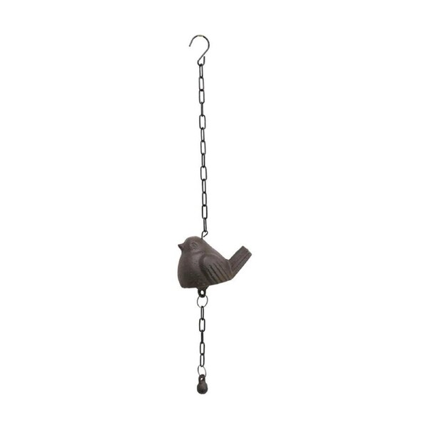 LVD Cast Iron/Steel Bird Hanging Chime Outdoor/Garden Decor 11x6.5x49cm