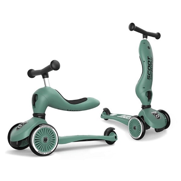 HOLALA 2-in-1 Ride-On Scooter with Handlebar for Ages 1-5-Green