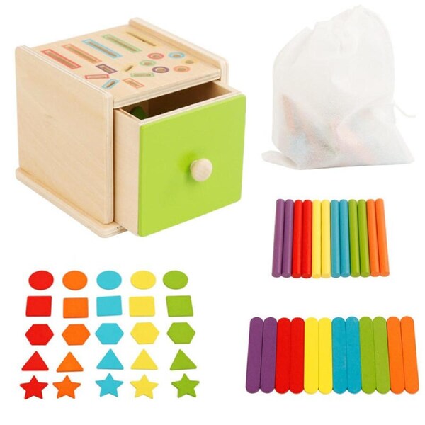 HOLALA Montessori Wooden Toddler Toys Early Education Toys for Kids-A