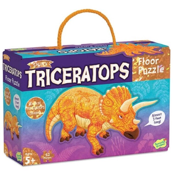 Peaceable Kingdom Floor Puzzle Triceratops 52 Pieces
