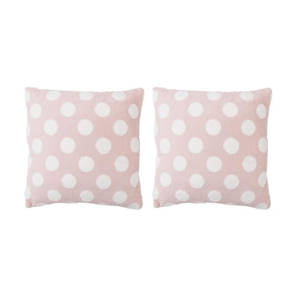 2PK LVD Spottie Pink Spots/Dots Decorative Home/Living Decor Cushion 43x43cm