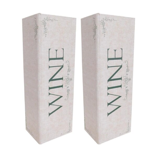 2PK LVD Decorative Timeless Wine Box Home & Living Decor 12.5x10x36cm
